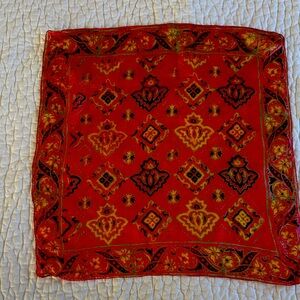 Vintage Indian paisley motif silk scarf